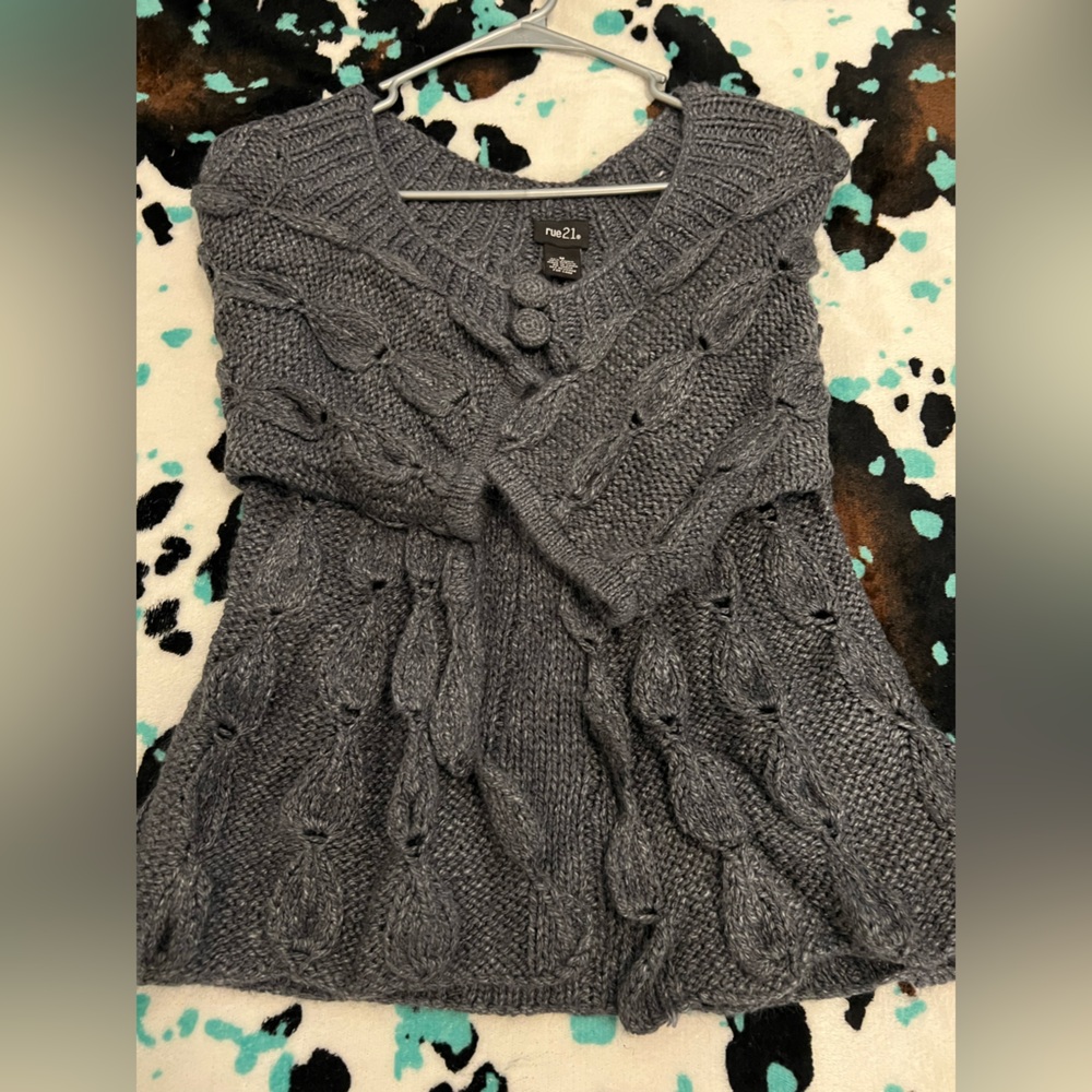Merona Gray Cable Knit Sweater